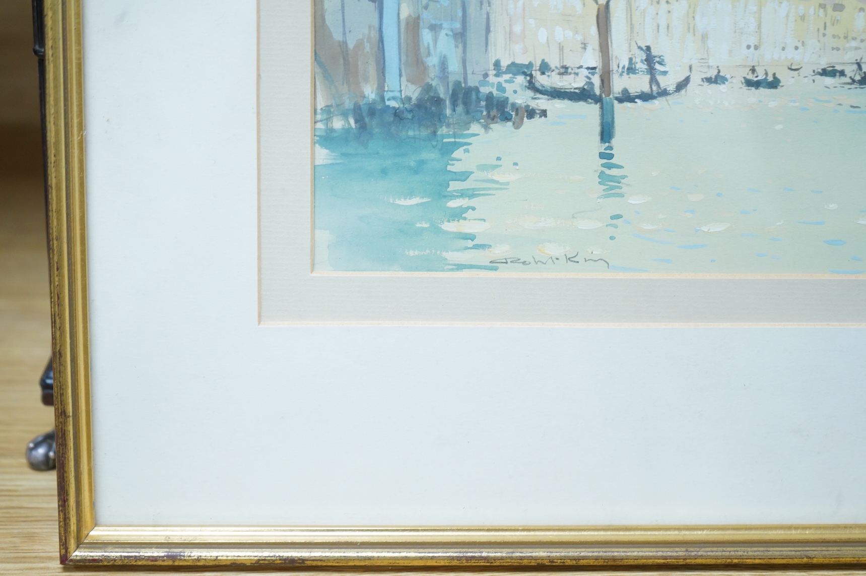Robert King Rl RSMA (b.1936), Venetian canal, signed, gouache and watercolour, 18 x 27cm